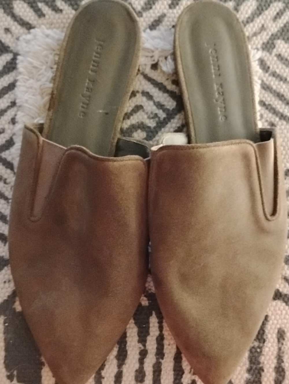 Jenni Kayne Suede Pointed-Toe Mules in Taupe New Sz 40 9
